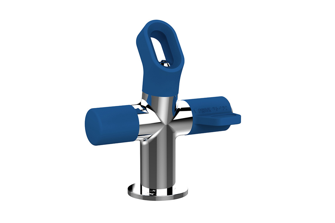 Blueline™ Type 45 Upright Bubbler with Rubber Guard and Optional Bottle Filler