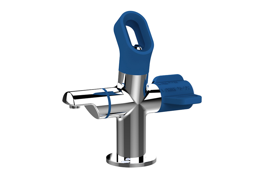 Blueline™ Type 45 Upright Bubbler with Rubber Guard and Optional Bottle Filler