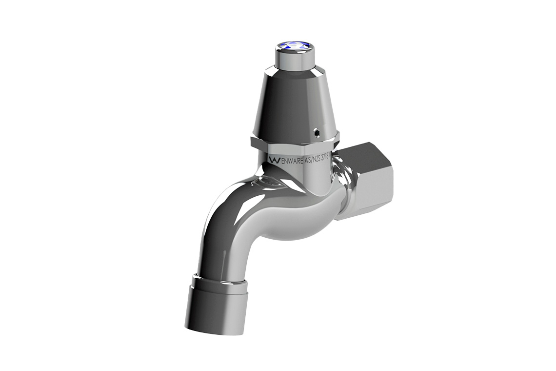 Type 47 Self Closing Bib Tap Button Action