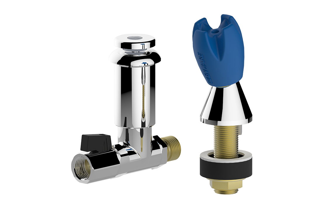 Trough Mounted Rubber Guard Bubbler Push Button