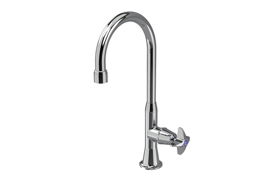 Hob Mounted Gooseneck Bottle Filler - Swivel and Fixed Spout