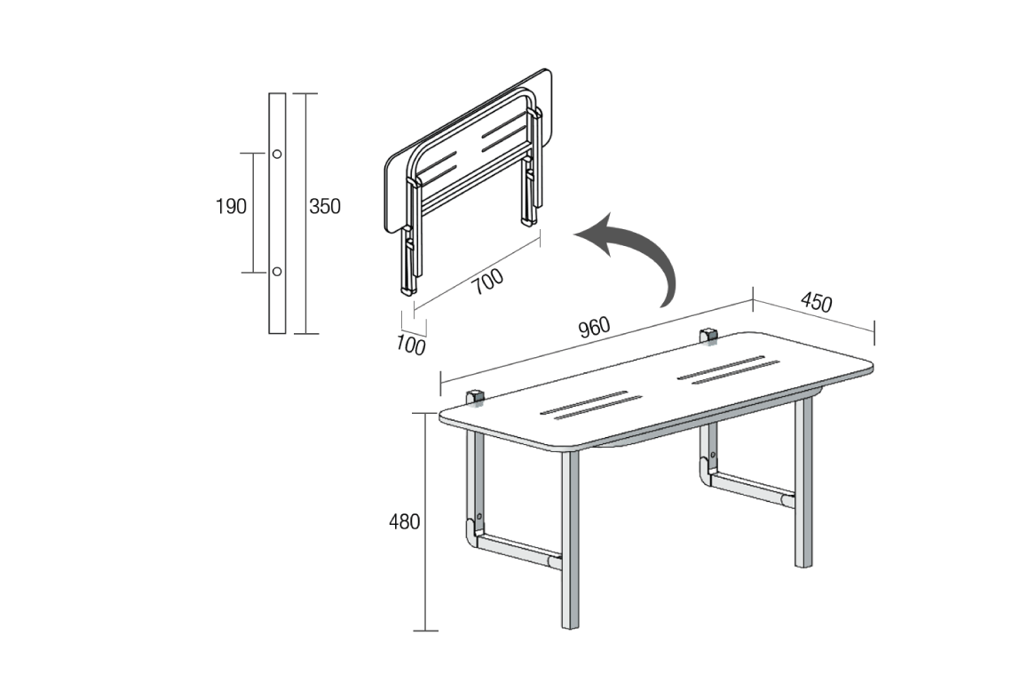 Changing Places Fold Down Shower Seat