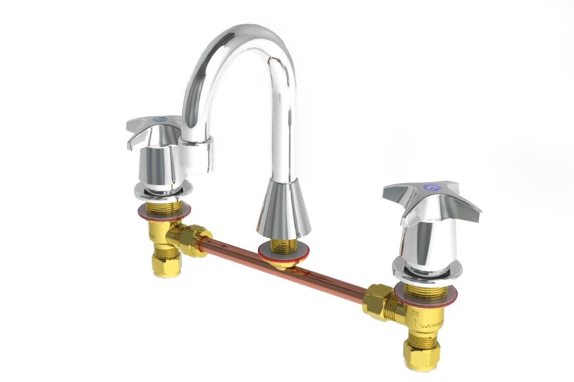 Concealed Spindle Basin Set with SP001 Fixed Spout