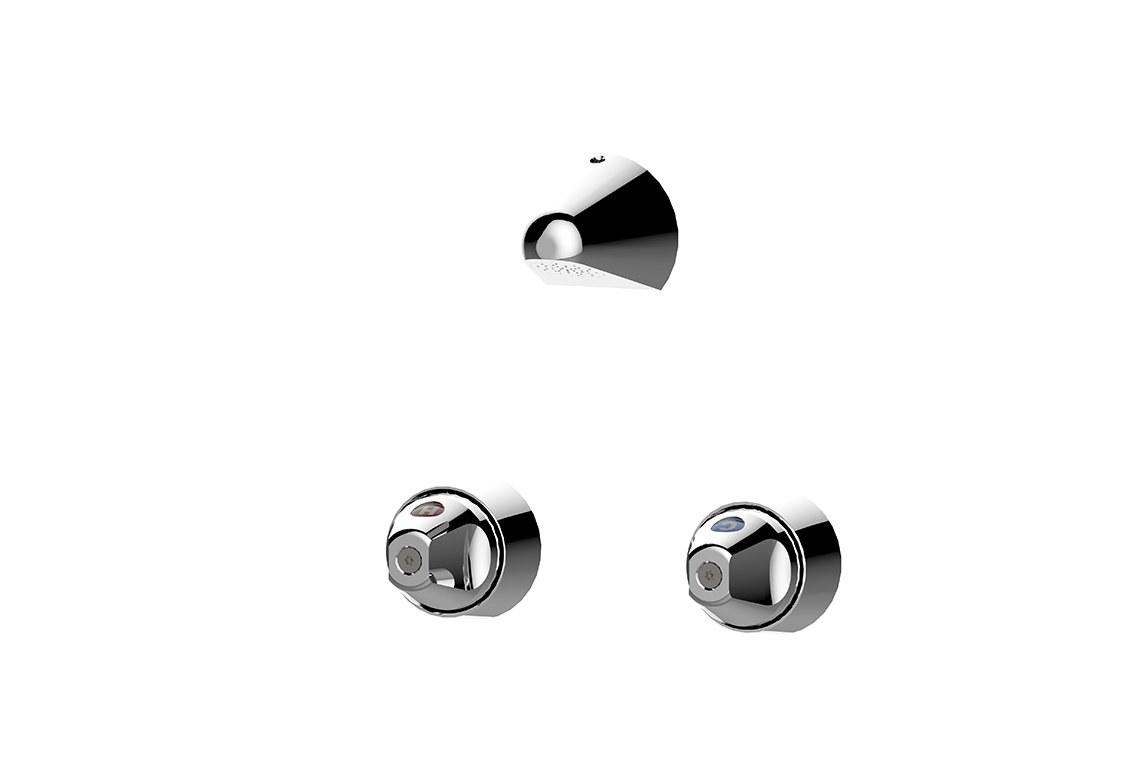 Detention Recess Shower Set with DET660 Shower