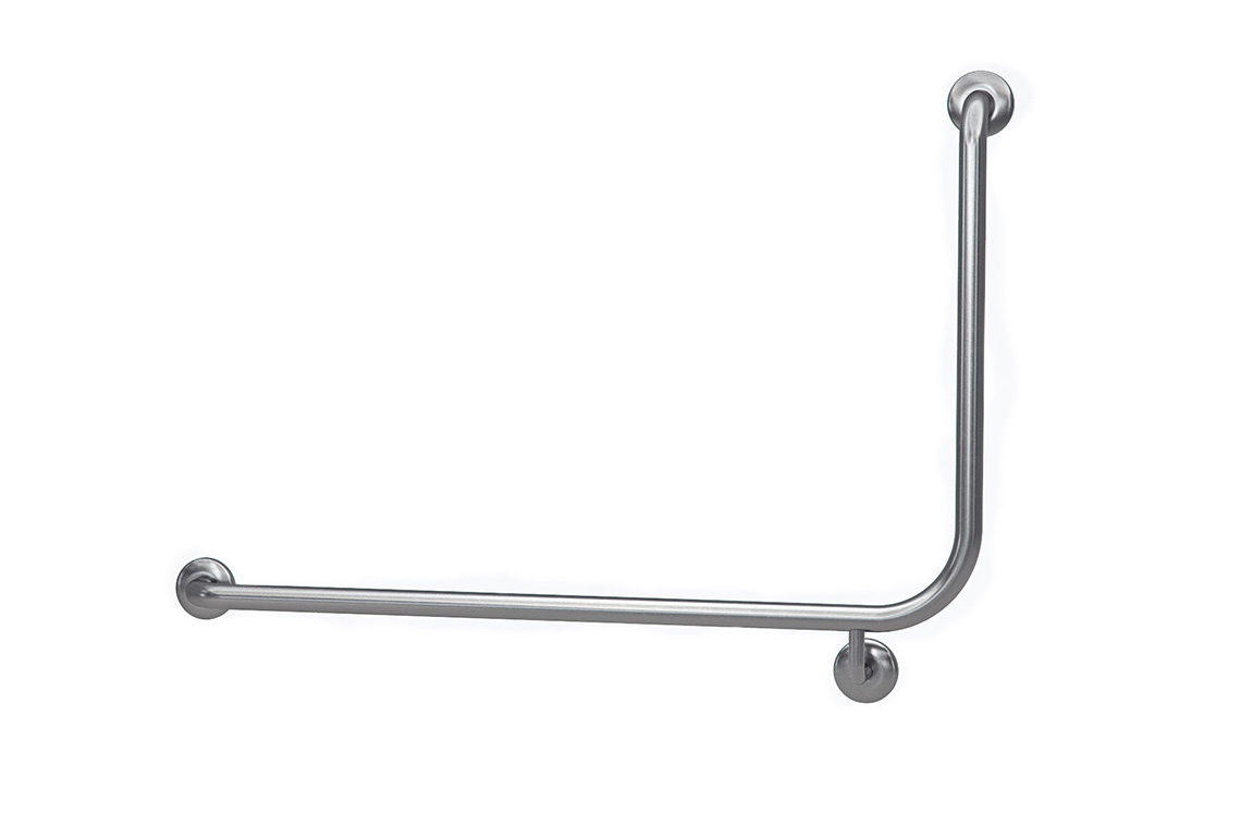 Wellbeing Bariatric Accessible Toilet Grab Rail with 90° Bend - Left Hand