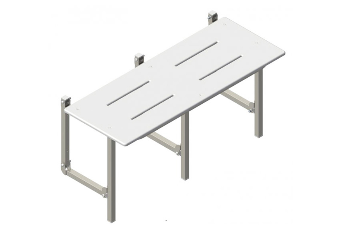 Wellbeing Bariatric Fold Down Shower Seat 960mm - Stainless Steel