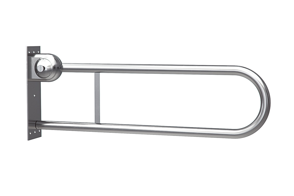 Wellbeing Fold Down Toilet Grab Rail 850mm with Safe Lock