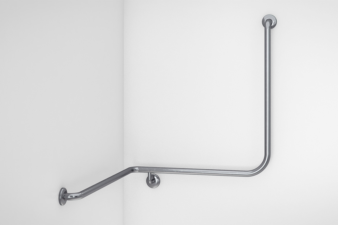 Wellbeing Shower Corner Grab Rail 90° - Right Hand