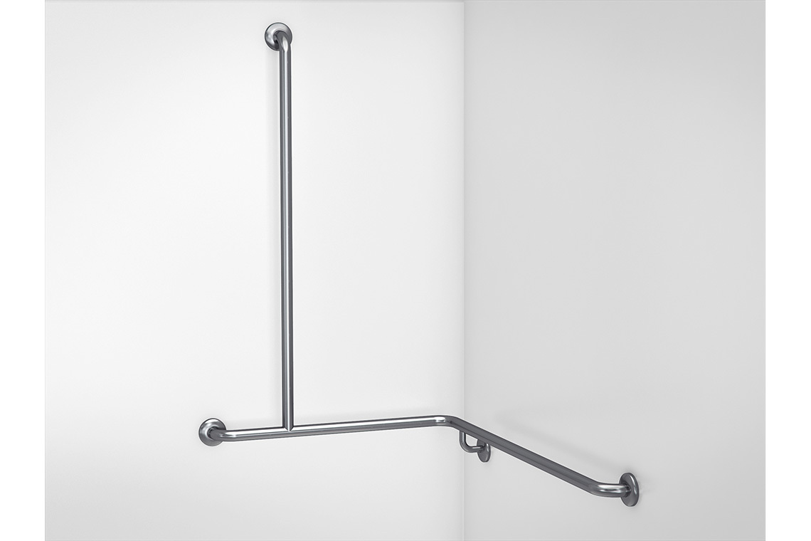 Wellbeing Shower T-Shaped Corner Rail - Left Hand