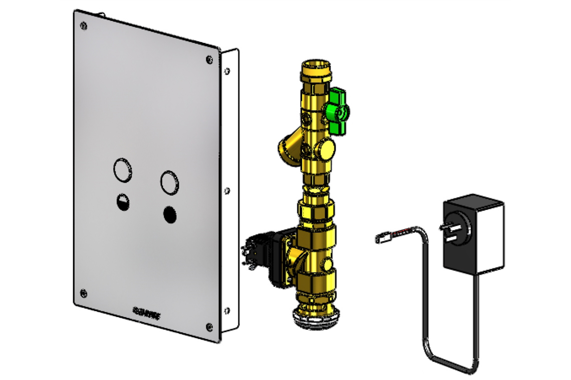 Touch-Activated Dual Flush WC Flushing System - Front Access