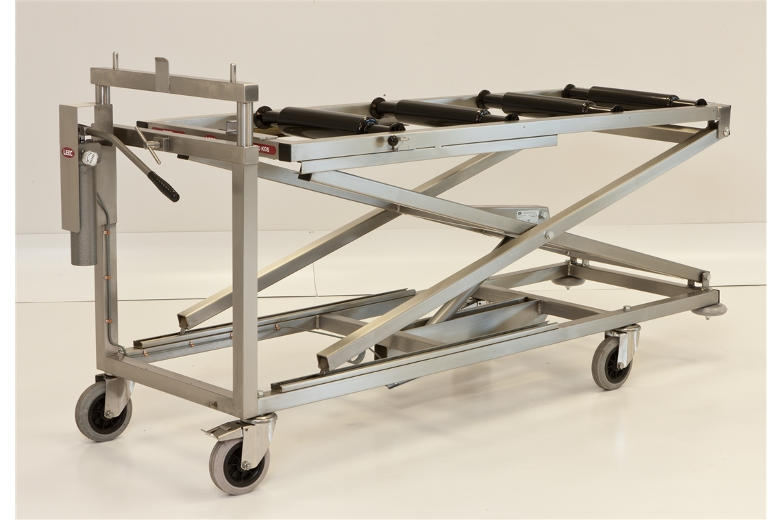 LEEC Hydraulic Embalming Trolley
