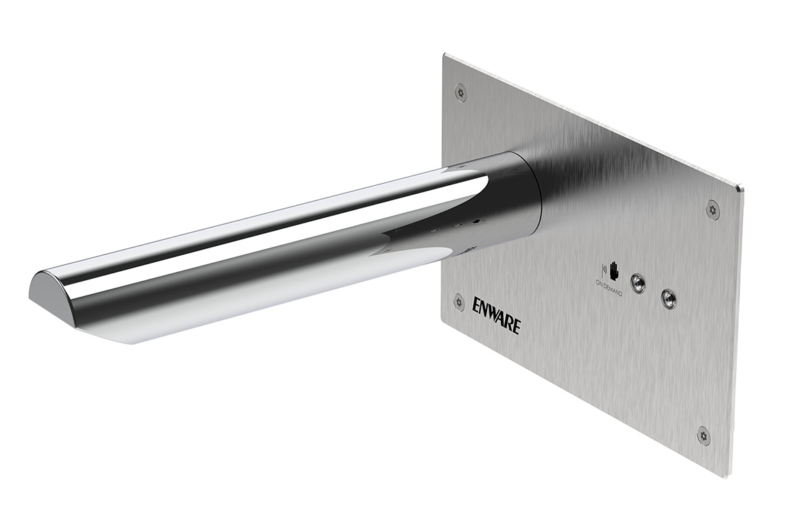 Wall Mounted Sensor Tap - Hands-Free On / Off Demand Sensor with 205mm Spout