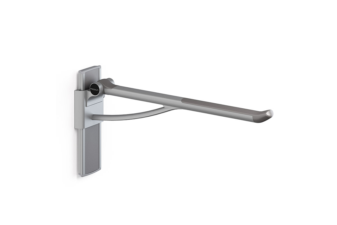 Pressalit Care PLUS Support Arm without Grooved Vertical Wall Track – Manually Height Adjustable