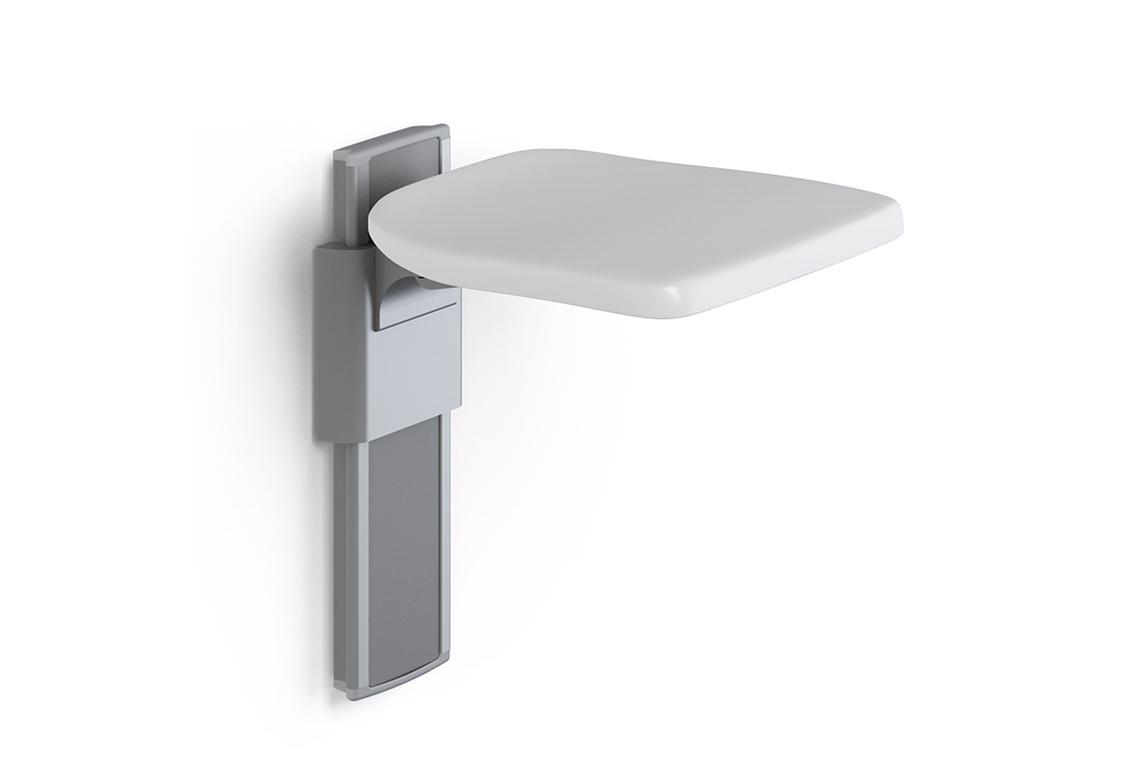 Pressalit Care PLUS Folding Seat – Manually Height Adjustable