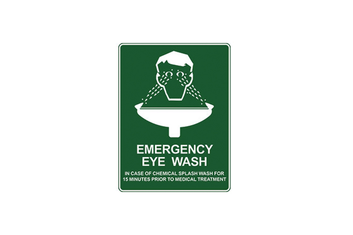 450×300 Emergency Eye Wash Sign - Metal