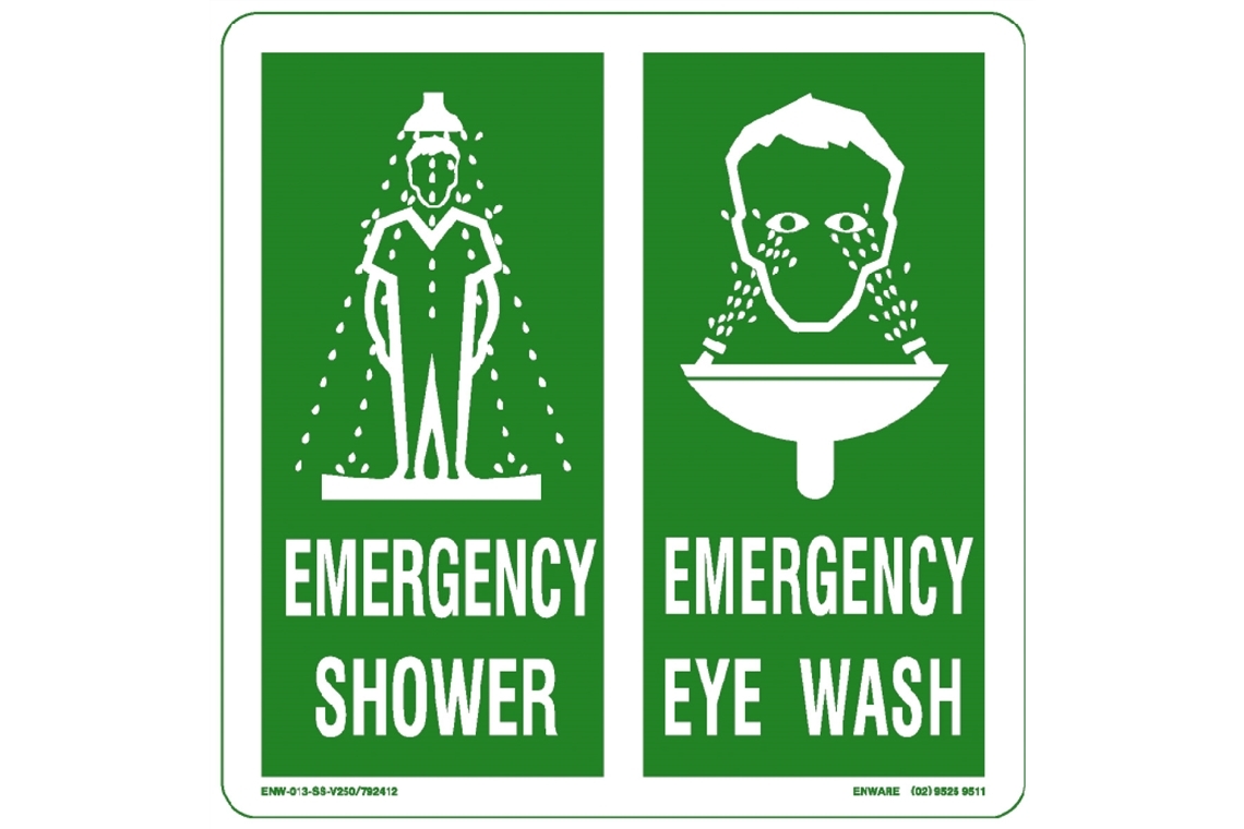 250×250 Emergency Shower and/ or Eye Wash Sign – Metal