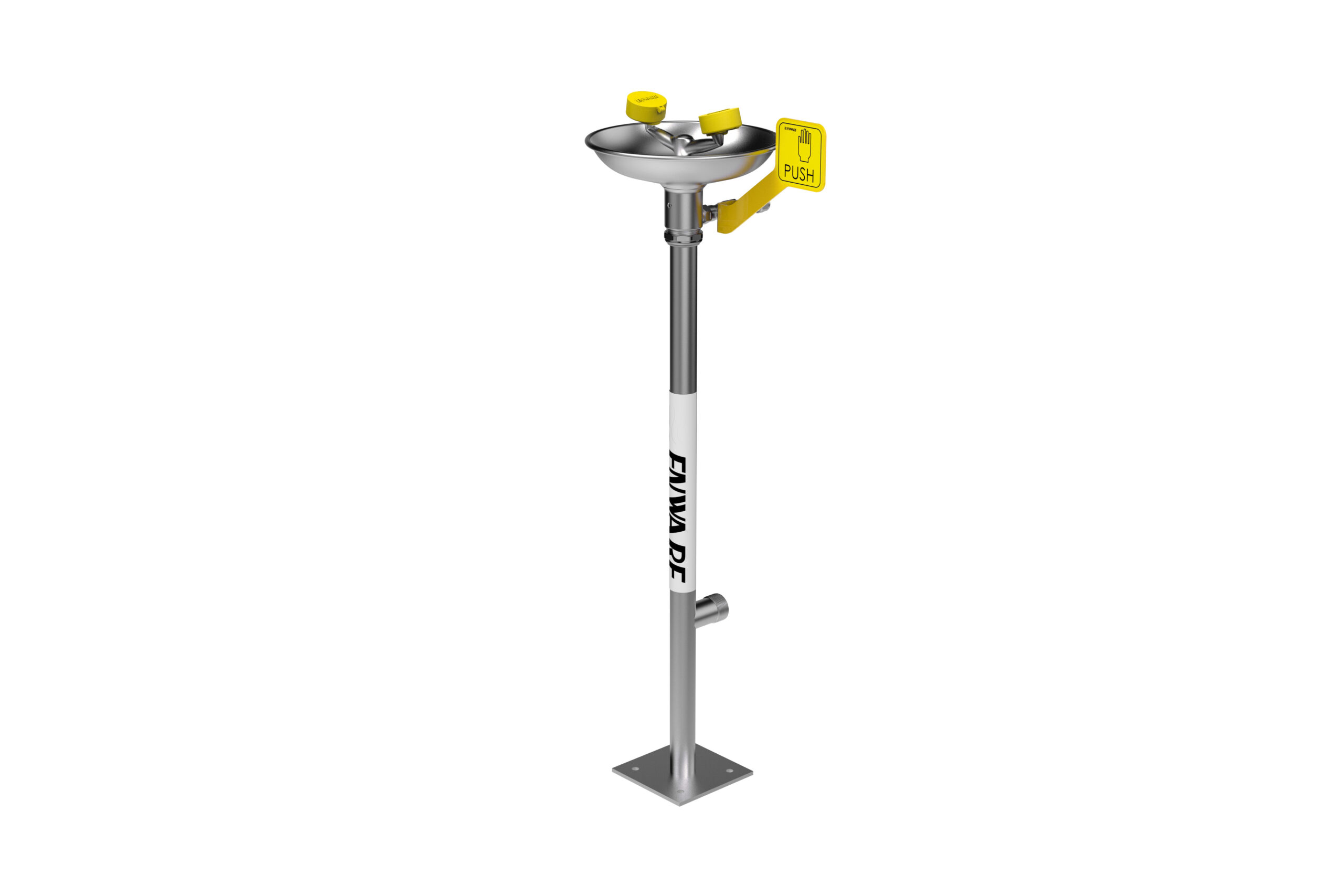 Emergency Eye/Face Wash Pedestal Mounted - Hand Operated (SS/Green/White/Yellow)
