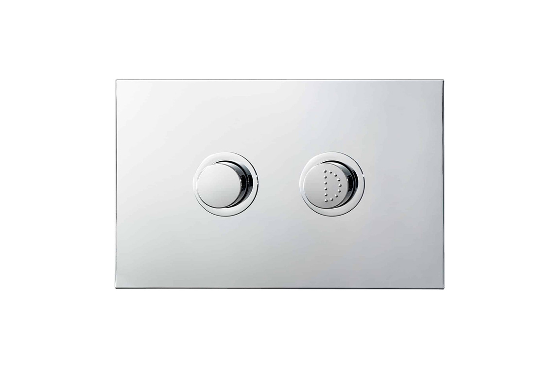 Raised Flush Buttons for In-Wall Cistern - Chrome
