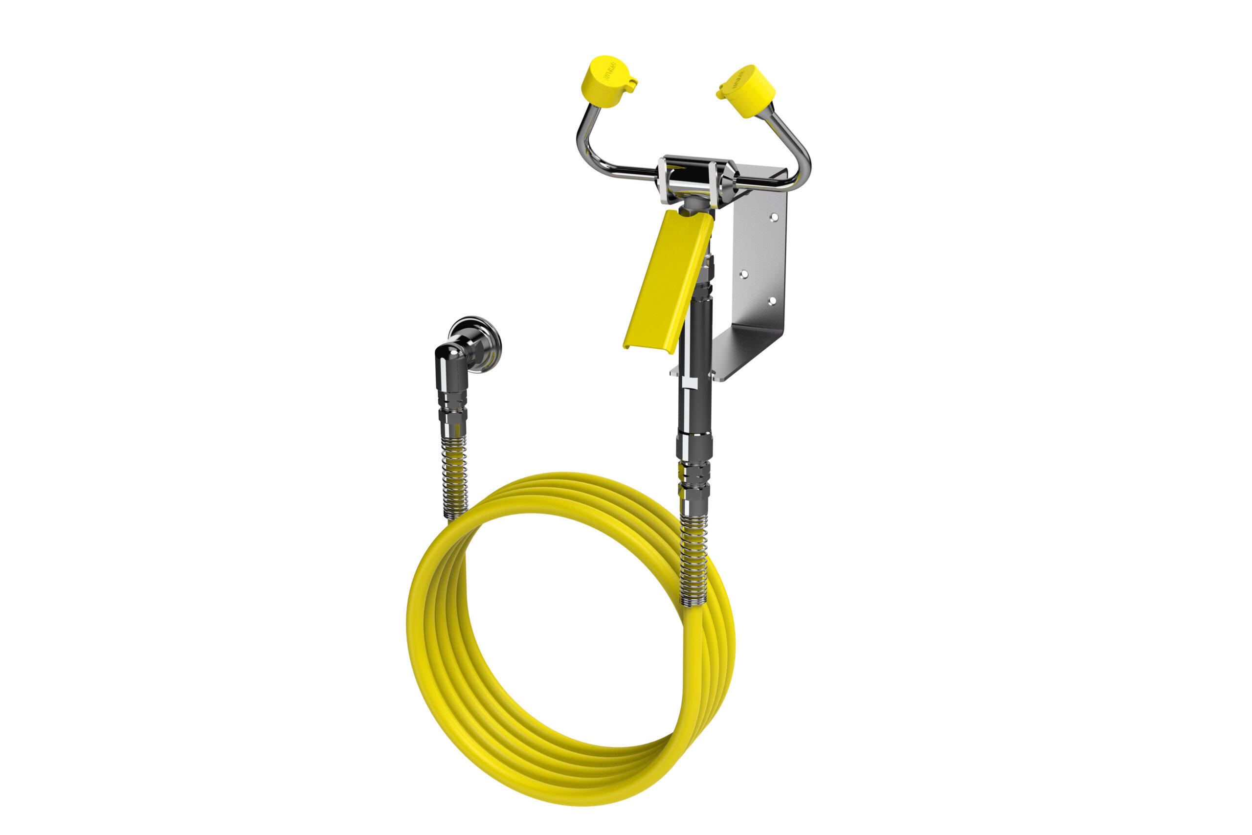 Wall Mounted Hand Held Drench Hose - Dual Outlet