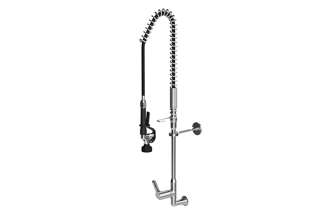 Food Service: Ultra Rinse Pre-Rinse Wall Riser - Single Control Pre-Mix Assembly