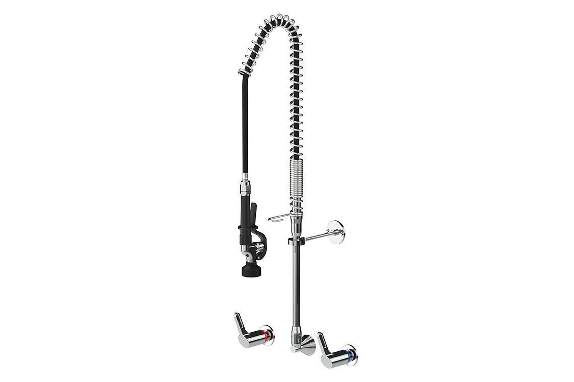Food Service: Ultra Rinse Pre-Rinse Concealed Wall Mixer Assembly