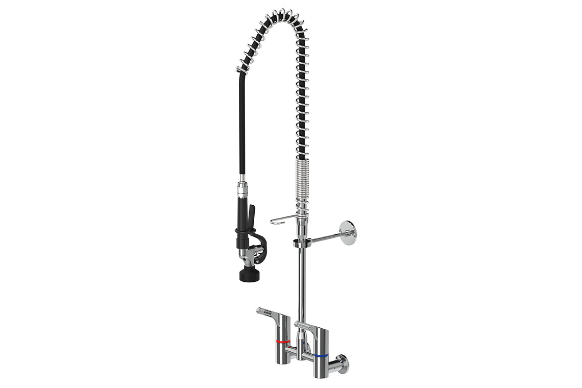 Food Service: Ultra Rinse Pre-Rinse Wall Exposed Mixer Assembly