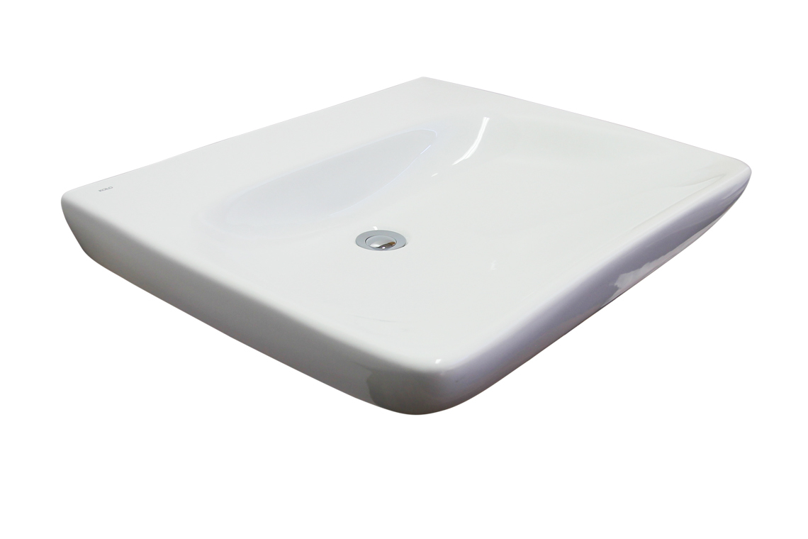 Enware Rectangular HC Wash Basin 650mm (1 tap 1 O/Flow; 1 tap No O/Flow; No tap No O/Flow) Type A