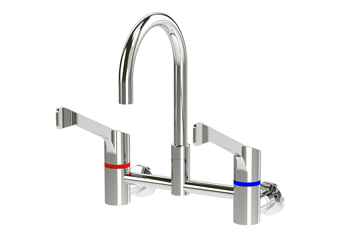 Leva: Type 51 150mm Wall Mounted Mixing Set (SPC020 Swivel Spout /No Spout)