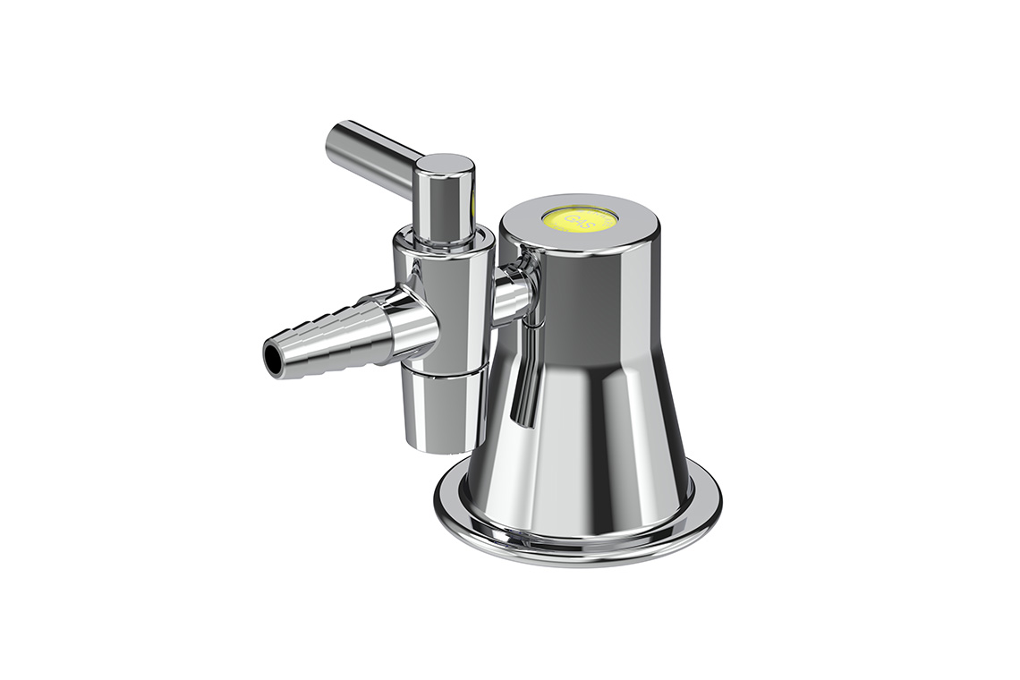 Type 38 - 1 Way Gas Turret - MI 15mm 7kPa - Tapered Plug Tap