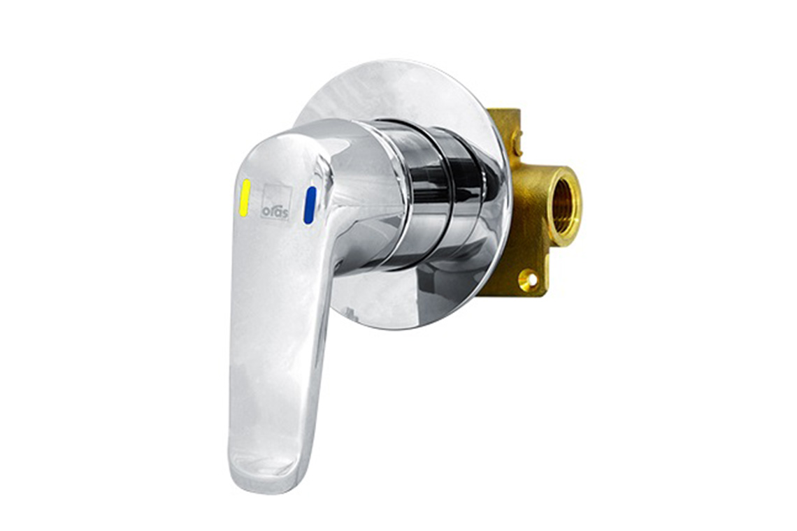 Oras: Safira - In-Wall Compact Shower Mixer (Red&Blue Indicators/Yellow&Blue Indicators)