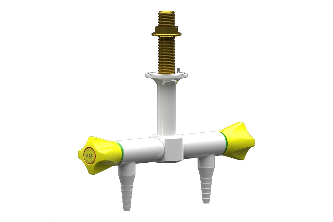 Slimline 2-Way Pendant Laboratory Tap (Burning Gases)