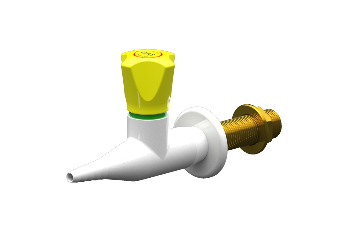 Slimline Straight Wall Mounted Laboratory Tap