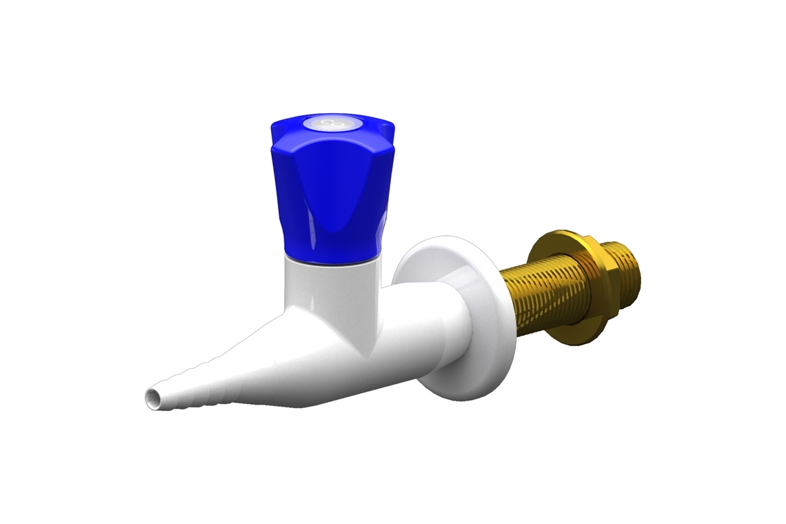 Slimline Straight Wall Mounted Laboratory Tap