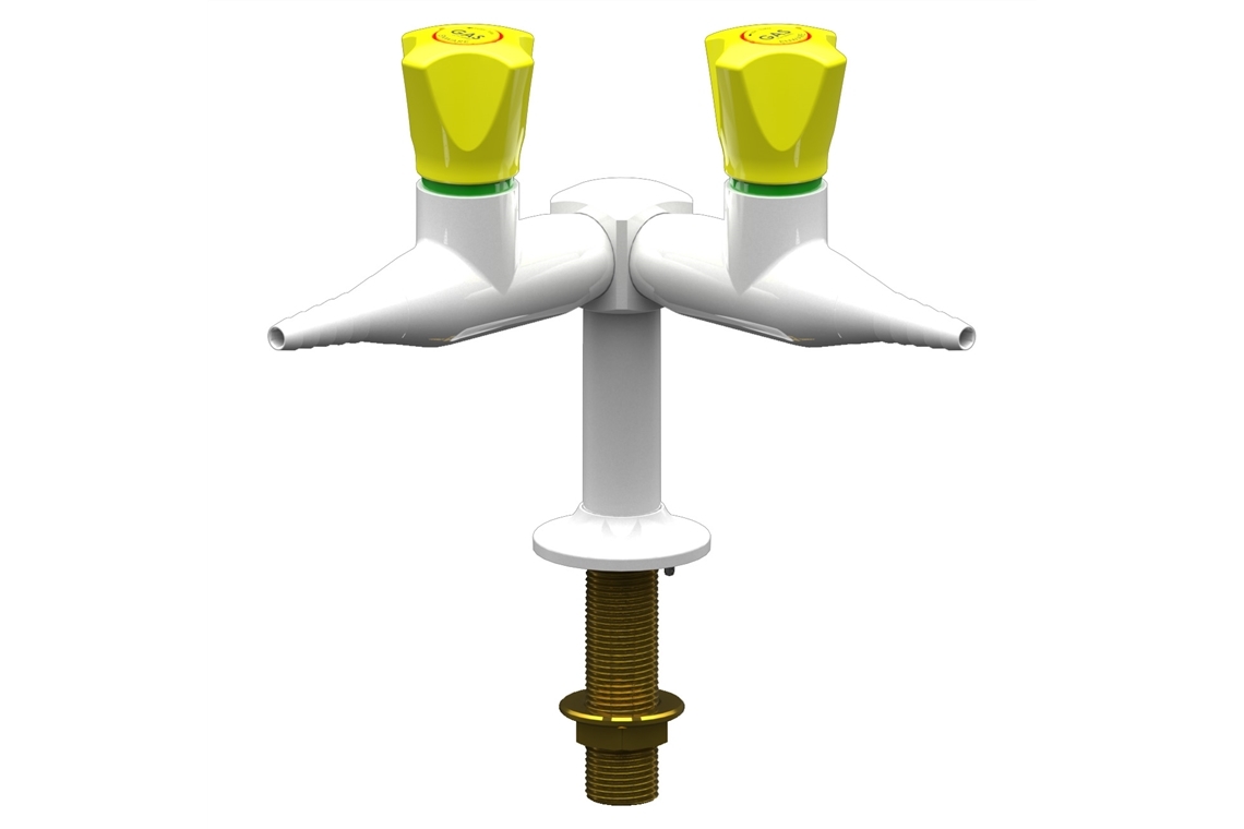 Slimline Two Way 90 Degree Bench Mounted Laboratory Tap