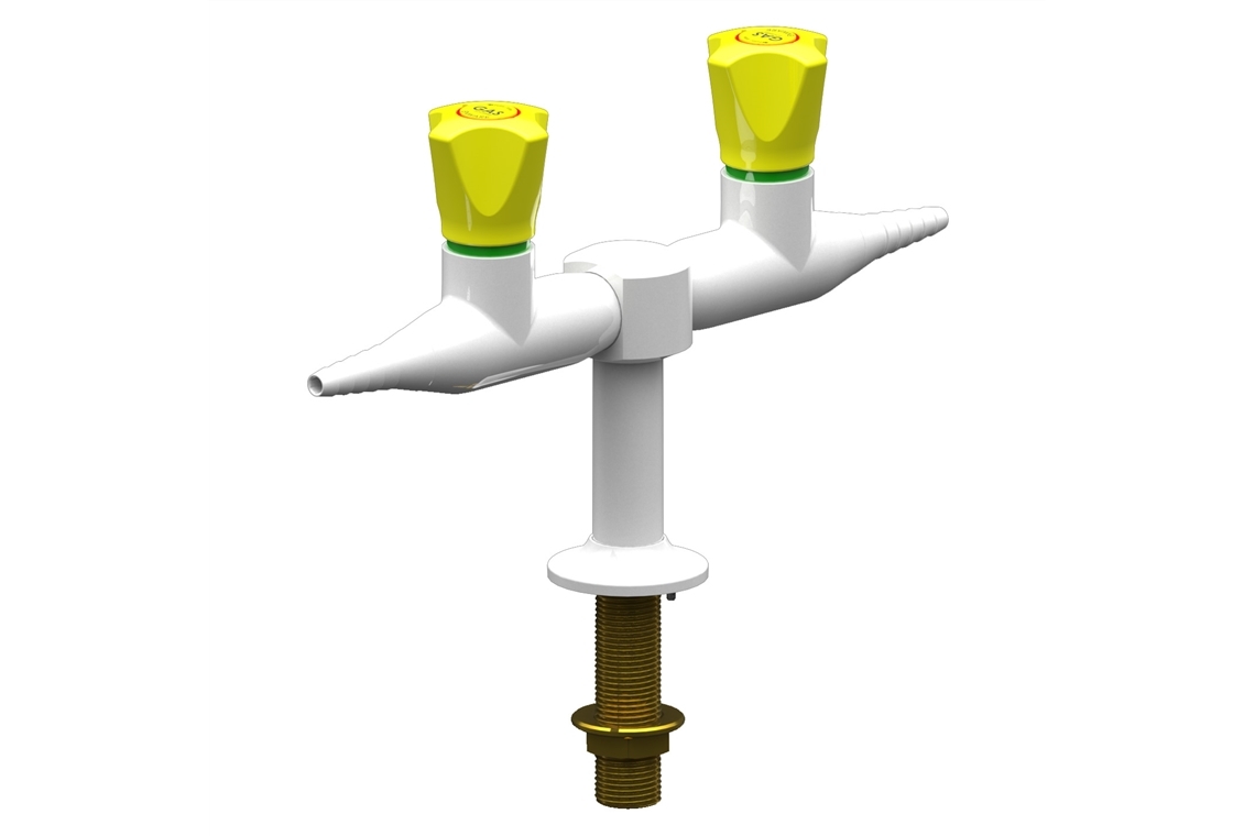 Slimline Two Way 180 Degree Bench Mounted Laboratory Tap