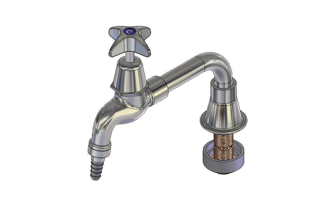 Type 26 Lab Bench Bib Tap - Ceramic Disc