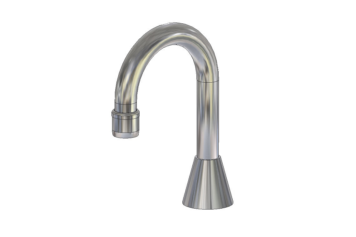 Classic Hob Mounted Curved Basin Spout