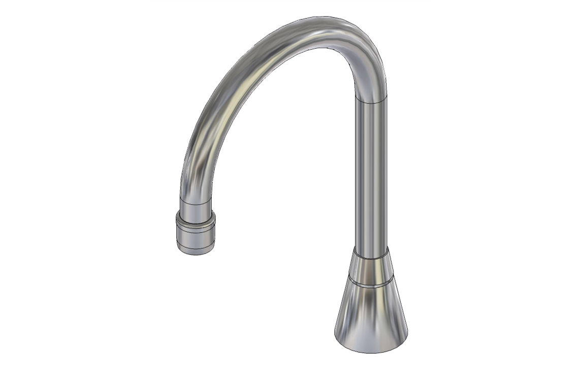 Classic Hob Mounted Curved Sink Spout