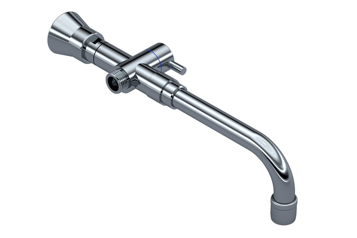 Wall Mounted Fixed Bath Spout with Diverter (Coles)