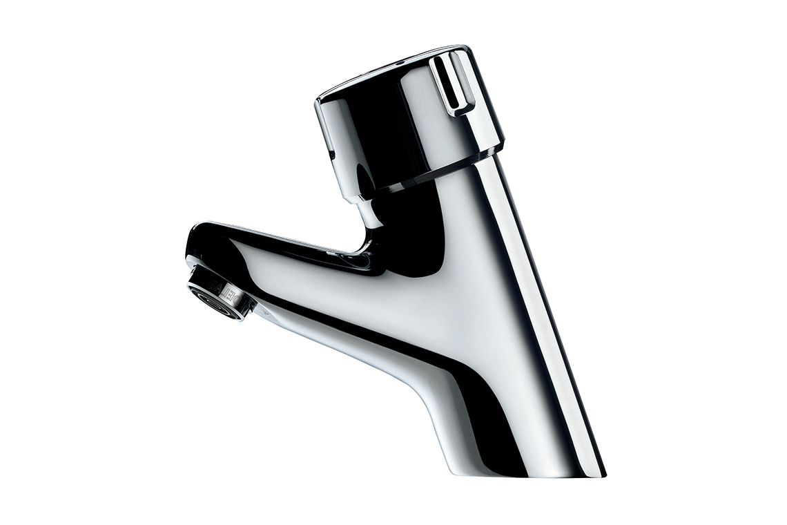 Enware-Delabie Tempomix Basin Mixer - Push Button