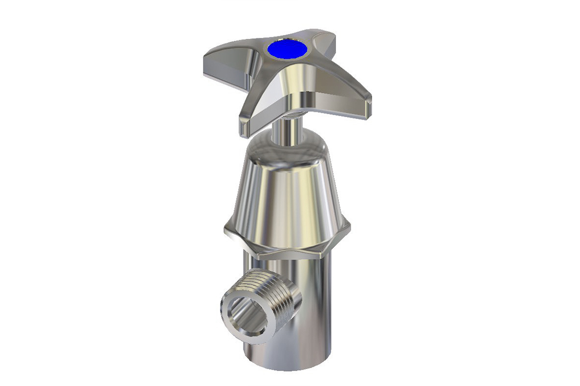School Pattern Right Angle Cistern Tap M&F 15mm - Jumper Valve