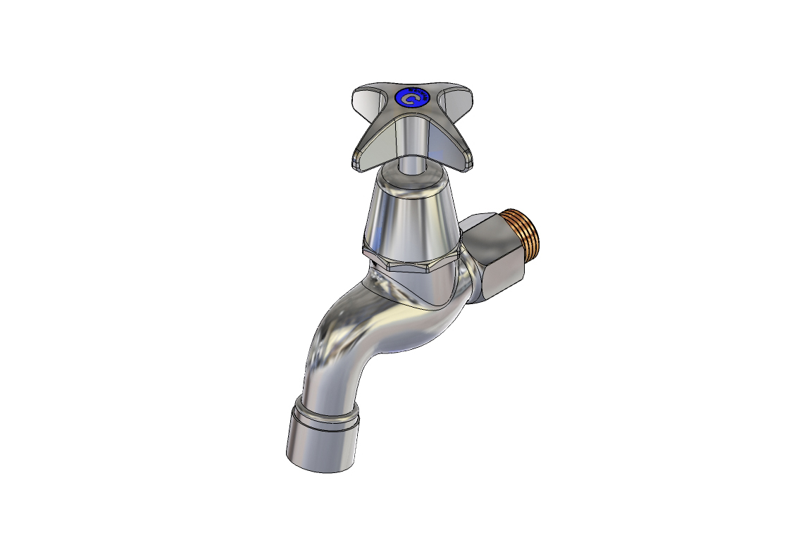 School Pattern Bib Tap MI 15mm with Anti-Vandal Aerator 6 Lpm - Jumper Valve