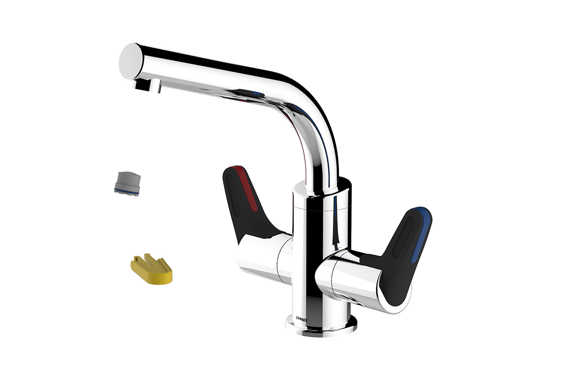 Enware Wellbeing Dual Mixer 65mm Levers with 165mm Spout