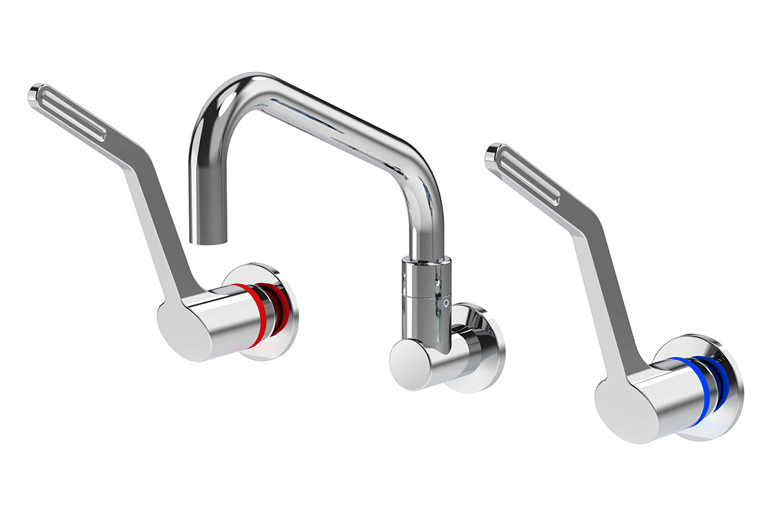 Wellbeing Leva 150mm Recess Wall Set with Standard Sink Spout