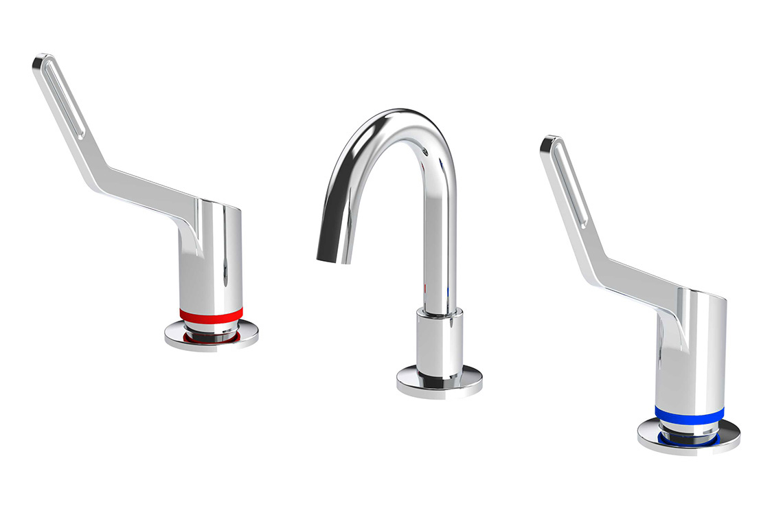 Wellbeing Leva 150mm Basin Set with Fixed Spout - Jumper Valve