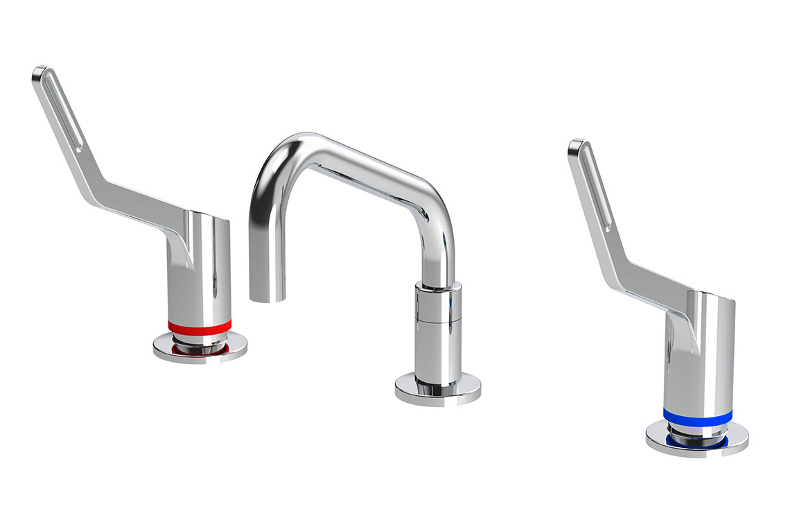Wellbeing Leva 150mm Sink Set with Standard Sink Spout - Jumper Valve