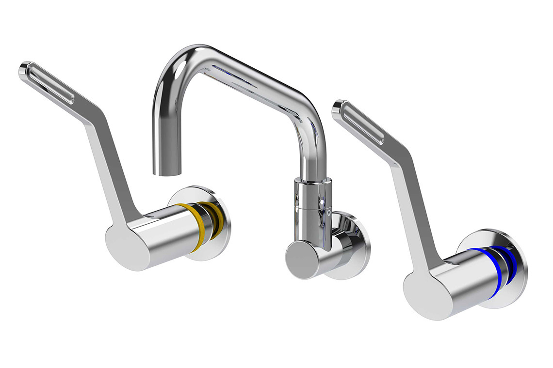 Wellbeing Leva 150mm Recess Wall Set with Standard Sink Spout - Jumper Valve